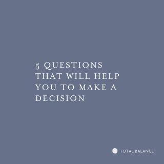 When it comes to life's big decisions, most of us have experienced a time when we felt frozen or stuck or flooded with too much information to think clearly.⁣This was how I felt when we first considered moving house after living in one place for 25 years. One day I'd wake up thinking, 'yes, it’s the right thing' and the following morning, I'd be firmly back in the 'no' camp. My husband was exactly the same – neither one of us wanted to get it wrong, particularly for the other.While some days I found it hard to listen to my intuition, once I started looking for small signs, there was synchronicity everywhere.In the end, I made a single phone call – to a real estate agent who had been recommended – and the day he came to visit, we both knew the timing was perfect.What unfolded after that was a series of beautiful little miracles that validated our choice and made me feel that without question, we would end up in the right place. That was over six years ago now and it was the best call we have ever made. If you’re facing a tough decision, I hope these questions here are helpful. Even if you still have some doubts, know that at the right time, the answer will miraculously just become clear. 🌿