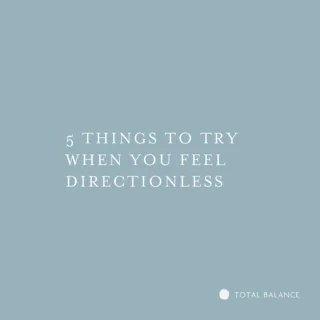 5 things to try when you feel directionless1. Spend ten minutes each morning journalling with the prompt, “What I want most is...”. Keep your pen on the page and just let the words flow. Don’t limit your thoughts or ideas in any way. 2. Tune into your heart and trust that you really do know what you want. So often we forget to do this and we try to think our way out of confusion, rather than trusting our feelings. 3. Make a list of all of the limiting beliefs, the commitments and pressures and the advice of others that stop you from being who you most want to be. 4. Remind yourself that this is your ‘one wild and precious life’ and in order to avoid regret, you need to make time for the things that you love. It is never too late to do something new or to find the courage to change your life.5. The single most important thing you can do to create change is to take small steps in the direction of your dreams. What’s one thing you will do this week? ✨